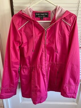 Women’s Fleet Street Ltd Pink Hooded Windbreaker/Rain Jacket Size S